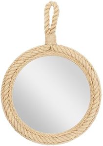 Deco 79 68570 Wood Rope Wall Mirror, 24" x 35"