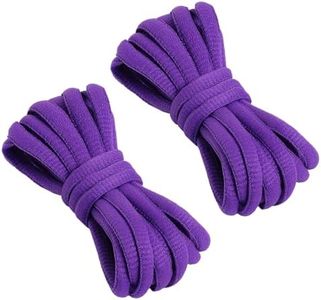 VSUDO 120 cm Cordones Morado Ovalados para Zapatillas, Cordones Zapatillas Morado de Baloncesto, Oval Purple Shoe Laces, Cordones de Zapatos Morado para Hombre o Mujer (1 Par-Morado-120cm)