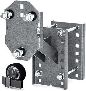 Trailer Spare Tire Mount, 5mm Thick Heavy Duty Steel Spare Tire Carrier Bracket for Utility Trailer Boat Trailer RV Trailer and Camper, Spare Tire Holder Parts Fits Most 4 & 5 & 6 Lugs Trailer Wheels