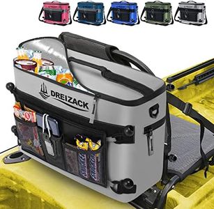 Dreizack Kayak Cooler Bag, 22L Capacity, Gray, Waterproof PVC Material, Behind Seat Access