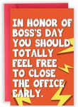 Abeletree Boss's Day Card Gifts for Boss Leader Manager, Funny Boss Lady Gifts for Women, Cute Boss Day Card Gifts for Men, Best Bosses Birthday Card Gifts for Boss