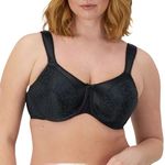 Bali Women's Satin Tracings Minimizer Underwire Bra - - 38DD Black