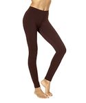 No Nonsense Women's Cotton Leggings: Stylish and Comfortable Everyday Wear, Espresso, 3X