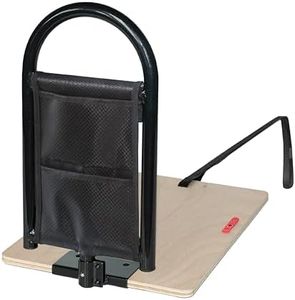 Stander BedCane, Adult Bed Rail and Support Handle, Height Adjustable Elderly Stand Assist with Organizer Pouch