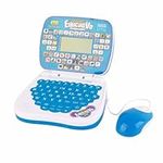 Kids Educational Laptop, Kids Bilingual Learning Laptop Beautiful Music Spanish for Daily Play for Children (Blue)