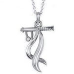 SHREE VINAYAK 925 Sterling Silver Shri Krishna Bansuri Pendant Necklace for Women and Girls | Gift for Women and Girls |With or Without Chain | Locket Without Chain