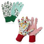 Gardening Gloves for Women Set,2 pairs Comfortable Gardening Working Gloves for Ladies Women,Floral Garden Gloves with Elastic Cuffs and Non-Slip for Yard, Fishing, Camping.