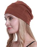 osvyo Chemo Headwear Hats Soft Caps for Women Hairloss - Cancer Beanies Turban Sealed Packaging Sand Brown