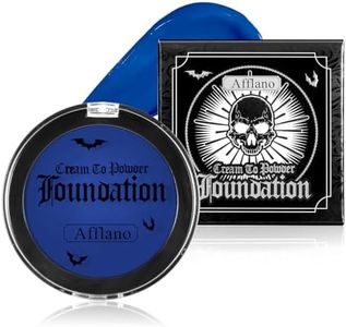 Blue Face Body Paint Cream to Powder Foundation Makeup, Professional Royal Blue Face Painting for Adults & Kids, Non-Toxic Halloween FX Makeup Greasepaint for Independence Day, Smurf, Cosplay, Avatar