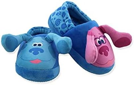 Nickelodeon Blue's Clues & You Toddler Boys Girls Plush Aline Slippers (Blue, 11-12 M US Little Kid)