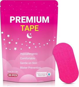 30 Pcs Pink Premium Strip Tapes Hypoallergenic Painless Removal Tape, Strong Adhesive Tape Multi-Functional Suitable for Sleeping, Books, Bowling, Heel