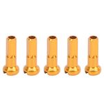 100 Pcs Bicycle Spoke Nipples Aluminum Alloy Bike Wheel Spoke Nipples Bike End Tips Nipples Spoke Cap 14x6mm(Gold)