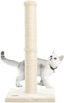 Karolpar 34inch Cat Scratching Post with Natural Sisal Rope 4.3Inch Large Diameter Scratcher Post Tree for Indoor Cats Beige