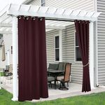 Duronet - Polyester Waterproof Rain Blockage & Sun Blockage with Top SS Eyelet Decorative Semi Blackout Ideal for Balcony Outdoor & Indoor Curtains (Coffee, 4.5 X 8.5 Feet, Polyester), Pack of 2