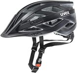uvex i-vo cc - Lightweight All-Round Bike Helmet for Men & Women - Individual Fit - Upgradeable with an LED Light - Black Matt - 56-60 cm