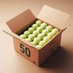 VIV 50 Tennis Balls Bulk Faster Air Delivery Available, 12-200+ Cases Advanced Practice Balls Pressure High Bounce 53in Durable, Good for Pet Dog, Tennis Training Machine and Kids All Court Surface