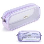 KALIDI Clear Pencil Case Large Pen Bag Stationery Pouch Cosmestic Make up Bag for Student School College Office