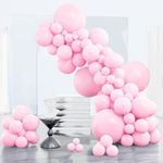 PartyWoo Pink Balloons 152 pcs Ligh