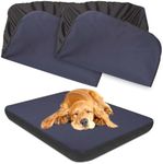 Dog Bed Covers Replacement Washable 100% Waterproof Dog Bed Sheets, Soft & Noiseless Pet Bed Cover, 2 Pack, 44" x 35" Blue