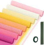 Crepe Paper Streamers 8 Rolls, 10 x 98Inch 8 Pink Colors Crepe Paper Sheets for DIY Gift Colourful Paper Flower Wrapping Paper Crafts Birthday Wedding Holiday Party Decorations