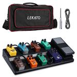 LEKATO Guitar Pedal Board 20''x10''x2.4" Large Capacity, Guitar Pedalboard with Room for Power Supply, with Carry Bag and Mounting Tape