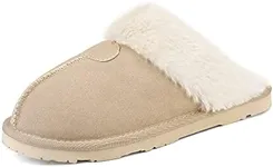 DREAM PAIRS Women's House Slippers Indoor Fuzzy Fluffy Furry Cozy Home Bedroom Comfy Winter Cute Warm Outdoor Shoes FuzzyEasy,Size 11,Sand,SOFIE-05