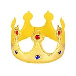 TOYANDONA Gold Crown Hat Fancy Dress Party Hat King or Queen Nativity Halloween Costumes Accessory