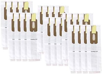 24 Oreck Type CC Allergen Filtration Vacuum Cleaner Bags, Fits Style CC, and ALL XL Upright Models, Compare to Part # CCPK8, CCPK8DW, Designed & Engineered By Crucial Vacuum