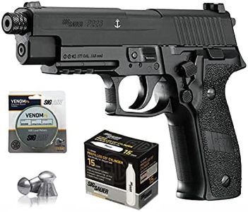 SIG Sauer P226 Air Pistol with CO2 12 Gram (15 Pack) and 500 Lead Pellets Bundle (Black)