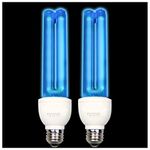 BAIMNOCM 2 Pack Germicidal UV Sanitizer Light Bulb with Ozone 25 Watt UVC Bulb 185nm/254nm E26 2 Count