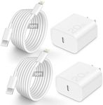 2 Pack for i Phone Charger Fast Charger 10 FT 20W PD i Phone USB C Fast Charger Block with 10 Foot USB C Fast Charging Cable Compatible with iP14 Plus/14/13/12/11 Pro Max/XS/Max