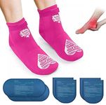 Reusable Cold Therapy Socks, Gel Ice Pack for Feet Heels Injuries Swelling, Hot and Cold Therapy Socks for Plantar Fasciitis Neuropathy Chemotherapy Pain Relief for Foot Ankle (Pink)