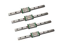 Mssoomm Miniature Linear Sliding Guideway Rail 4Pcs MGN12 MR12 5.91 inch / 150mm + 4Pcs MGN12-H Type Linear Slider Carriage Block for CNC Machine