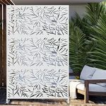 Elevens Metal Privacy Screen Outdoor Patio Screen Panels Freestanding Decorative Screen Set with Stand for Deck Patio Balcony Garden Outdoor&Indoor