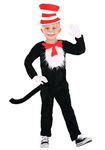 Dr. Seuss The Cat in The Hat Deluxe Costume Toddler 4T Black