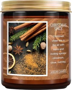 Christmas Candle | Christmas Spice Candle, Soy Candles for Home Scented, Christmas Candle Gifts - 7 oz Aromatherapy Jar Candles - Winter Holiday Christmas Gifts for Women and Men
