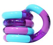 Tangle 85708 Fidget Toy Junior Classic Series, Anti-Stress Finger Toy, Promotes Fine Motor Skills, Can Be Turned and Combined, Motor Skills Toy for Children from 3 Years, Purple - Purple & Light Blue