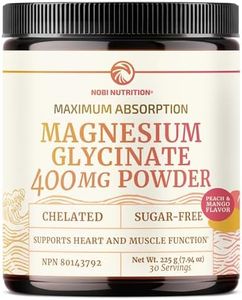 Magnesium Glycinate Powder 400MG | Sleep & Relaxation Support | Peach Mango Flavor Drink | High Absorption Chelated Magnesium Powder | Vegan, Gluten-Free, Non-GMO | 30 Servings | 225g (7.94oz)