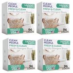 The Clean People Laundry Detergent Sheets - Hypoallergenic Laundry Soap - Ultra Concentrated, Recyclable Packaging, Stain Fighting - Fresh Scent, 384 Pack