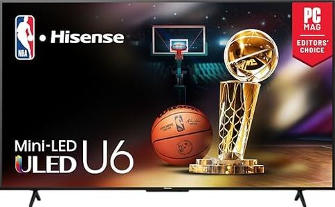 Hisense 65-Inch Class U6 Series Mini-LED ULED 4K UHD Google Smart TV (65U6N, 2024 Model) - QLED, Motion Rate 240, HDR 10+, Full Array Local Dimming, Game Mode Plus, Alexa Compatibility