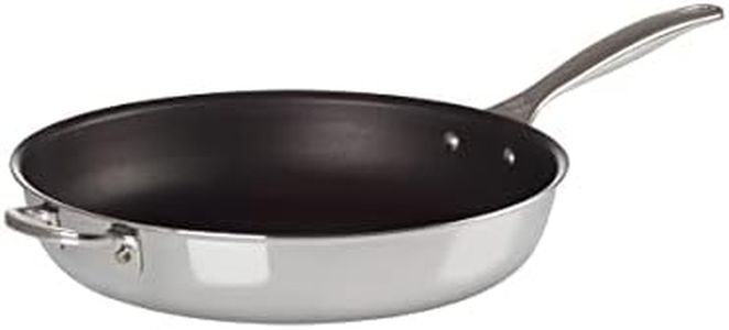 Le Creuset 3-Ply Plus Stainless Steel 32cm Deep Frying Pan, 96600232000000, Silver