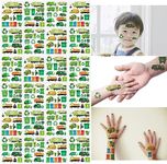 ATSMOICY 290 Pieces Garbage Truck Temporary Tattoo - Rubbish Truck Themed Party Supplies Waste Management Recycling Birthday Baby Shower Party Favors Fake Tattoos for Kids