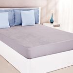 Amazon Brand - Solimo Mattress Protector, Durable, Elastic Fit, Washable (Queen; 72 x 60 x 10; Polyester; Grey)