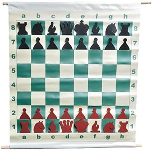 The House of Staunton 28" Slotted-Style Vinyl Demo Chess Set with Deluxe Carrying Bag