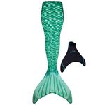 Fin Fun Mermaidens with Included Monofin - Swimmable Mermaid Tail - Reinforced Water Game for Kids Made w/Sun Resistant Material - (Celtic Green, Youth 10)