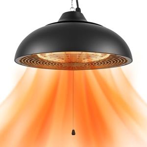 Infrared Heater, 1500W Hanging Heater, Outdoor Electric Patio Heater for for Courtyard, Garage, Patio, Tip-Over Protection, IP55 Waterproof, Black