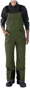 Cheyubny Mens Snow Bibs Waterproof Winter Thermal Snowboarding Pants Adjustable Straps Insulated Overalls with Pockets