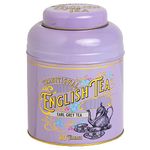 New English Teas Vintage Victorian Tea Caddy in Purple with 80 Teabags