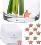 Flower Food Alternative for Fresh Cut Flowers. Copper Charm Keeps Flower Water Clean and Clear. Just Place it in the Vase, Reusable Star 10