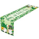 Happy St Patrick's Day Gnomes Table Runner -70×12 Inch, St Patrick's Day Gnomes Table Decorations Table Runner.Saint Patrick's Day Table Decorations for Home,Dinner,Party.